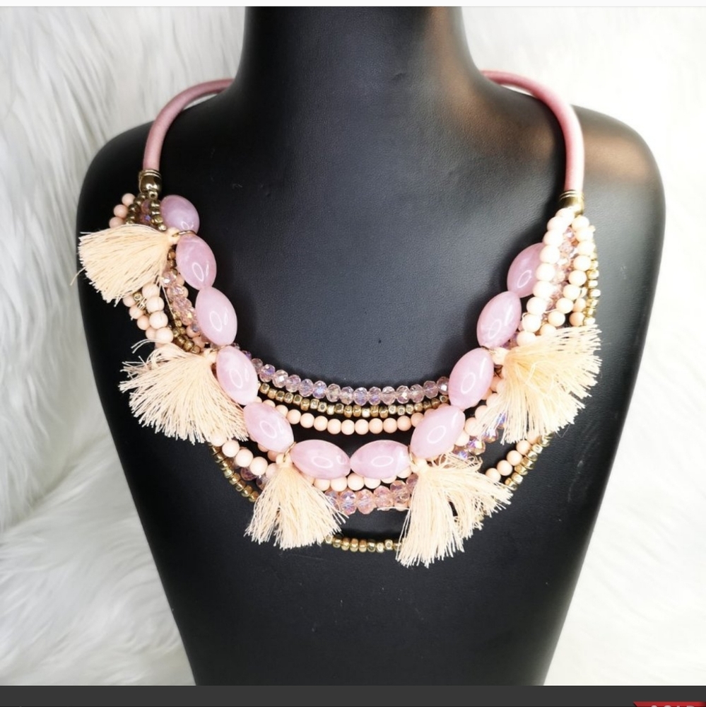 bebe Multi-chain Pink Necklace